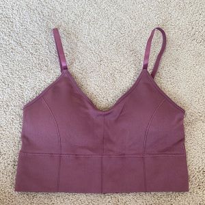 Pink sports bra